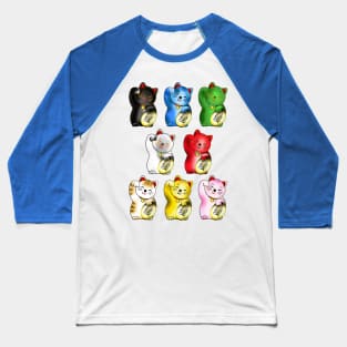 Maneki neko right paws with gold coin Baseball T-Shirt